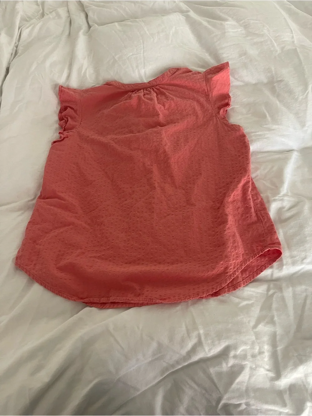 Liz Claiborne Coral Flutter Sleeve V-Neck Top